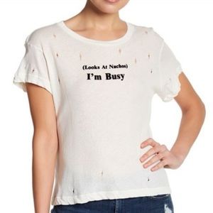Wildfox Distressed Graphic T-Shirt
